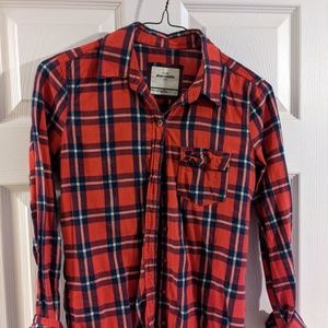 Abercrombie kids plaid button shirt